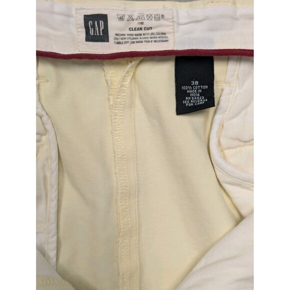 Vintage Gap Clean Cut Men’s 6" Butter Yellow Cotton Shorts sz 38 Golf Preppy - Picture 6 of 7